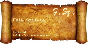 Feik Szilvia névjegykártya